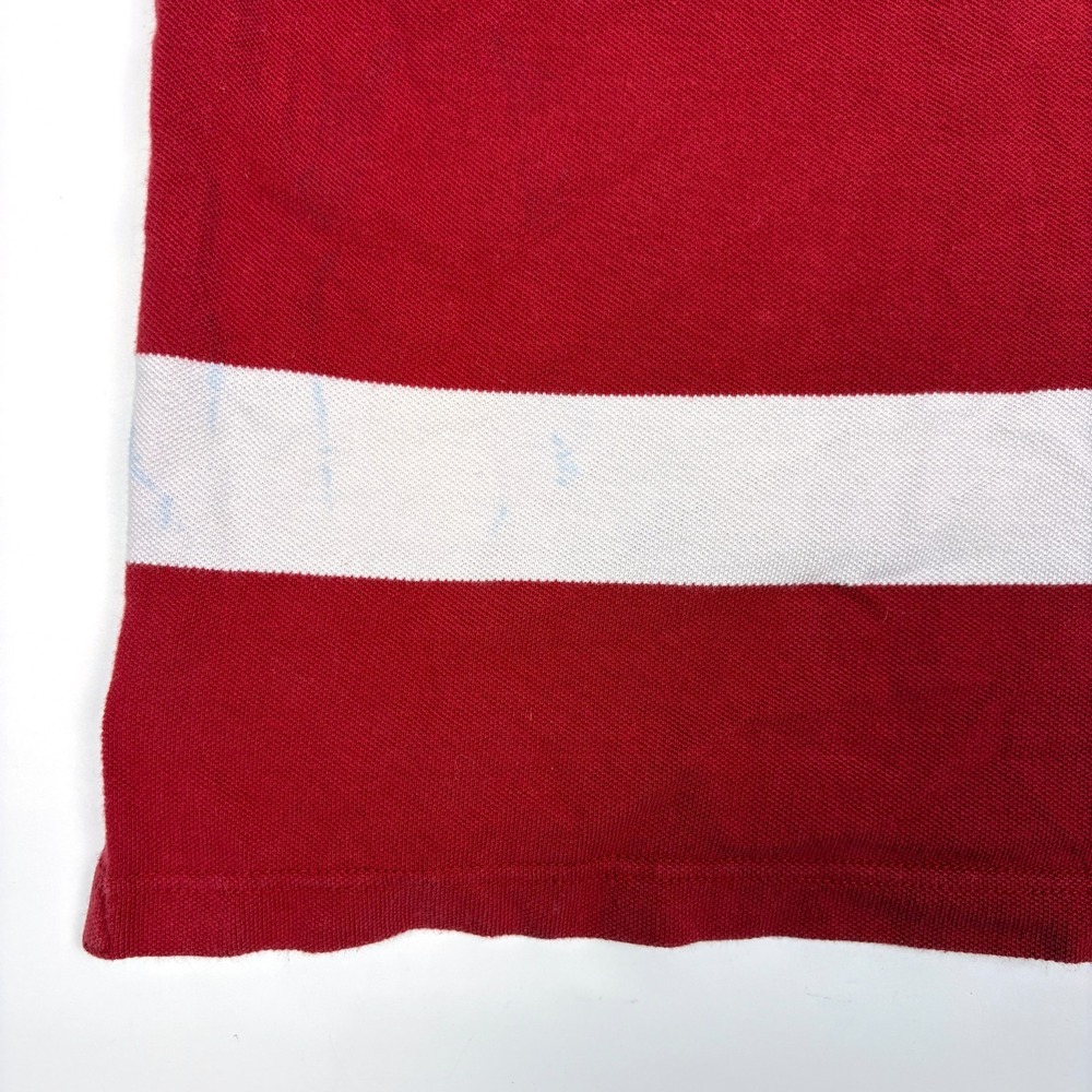 VTG 90s Eddie Bauer S/S Rugby Polo Shirt Mens Sz L Red White Blue Oversized Prep - Picture 16 of 16